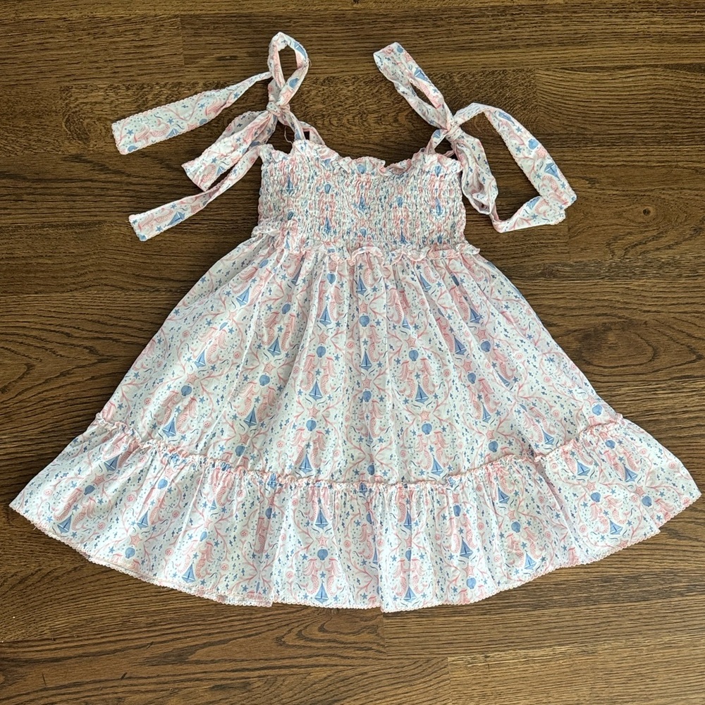 Shrimp & Grits Kids Nautical Mermaid Print Dress